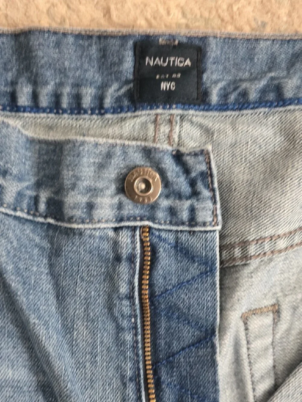 Nautica Men's Light Wash Bootcut Jeans - Faded Blue